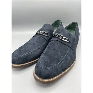 Todd Welsh Blue Dress Shoes Faux Suede Slip On Loafer Mens 13